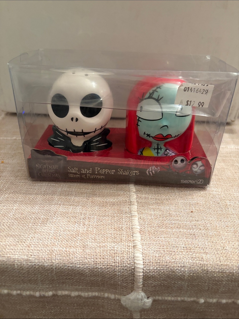 Jack and Sally salt and pepper shakers
